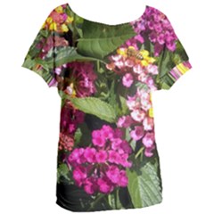 Summer Lantana W Bee Women s Oversized Tee by Riverwoman