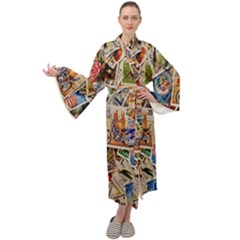 Stamp Maxi Velour Kimono by ArtworkByPatrick