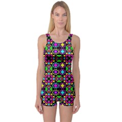 Colorful 58 One Piece Boyleg Swimsuit by ArtworkByPatrick