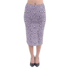 Baroque Pearls And Fauna Ornate Mandala Midi Pencil Skirt by pepitasart