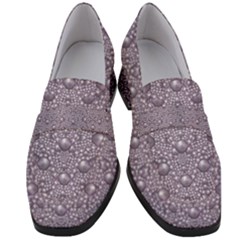 Baroque Pearls And Fauna Ornate Mandala Women s Chunky Heel Loafers by pepitasart