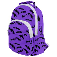 Bats Pattern Rounded Multi Pocket Backpack by bloomingvinedesign