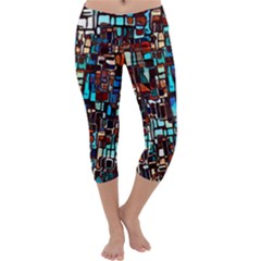 Colorful 66 Capri Yoga Leggings by ArtworkByPatrick