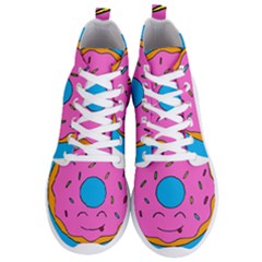 Donut Doughnut Dessert Clip Art Men s Lightweight High Top Sneakers by Simbadda