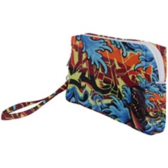 Graffiti Colourful Street Art Art Wristlet Pouch Bag (small) by Simbadda