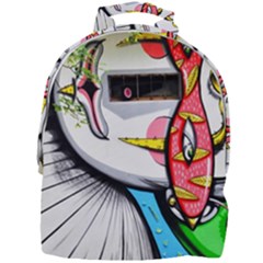 Clown Murals Figure Wall Human Mini Full Print Backpack by Simbadda