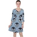 Eyes pattern Ruffle Dress View1