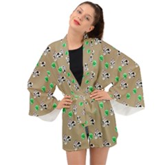 Bunnies Pattern Long Sleeve Kimono by bloomingvinedesign