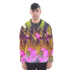 Coleus & Petunia Men s Hooded Windbreaker by Riverwoman