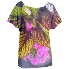 Coleus & Petunia Women s Oversized Tee by Riverwoman