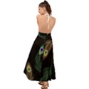 Seamless Pattern With Peacock Feather Backless Maxi Beach Dress View2