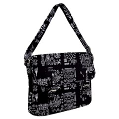 Vector Pattern Design With Tribal Elements Buckle Messenger Bag by Vaneshart