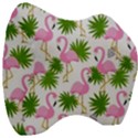 Seamless Pattern With Cute Flamingos Velour Head Support Cushion View3