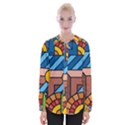 Colorful Geometric Mosaic Background Womens Long Sleeve Shirt View1