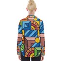 Colorful Geometric Mosaic Background Womens Long Sleeve Shirt View2