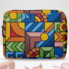 Colorful Geometric Mosaic Background Make Up Pouch (large) by Vaneshart