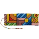 Colorful Geometric Mosaic Background Roll Up Canvas Pencil Holder (M) View1