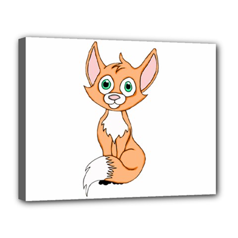 Foxy Roxy Canvas 14  X 11  (stretched) by retrotoomoderndesigns