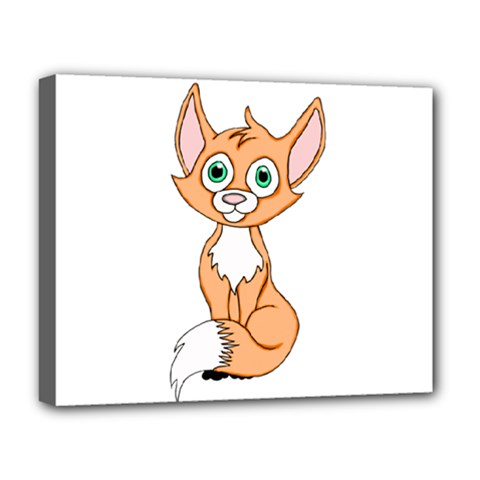 Foxy Roxy Deluxe Canvas 20  X 16  (framed) by retrotoomoderndesigns