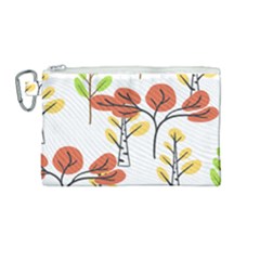 Tree Autumn Forest Landscape Canvas Cosmetic Bag (medium) by Mariart
