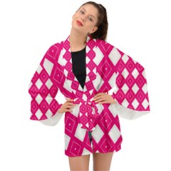 Backgrounds Pink Long Sleeve Kimono by HermanTelo