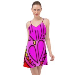 Stained Glass Love Heart Summer Time Chiffon Dress by Vaneshart