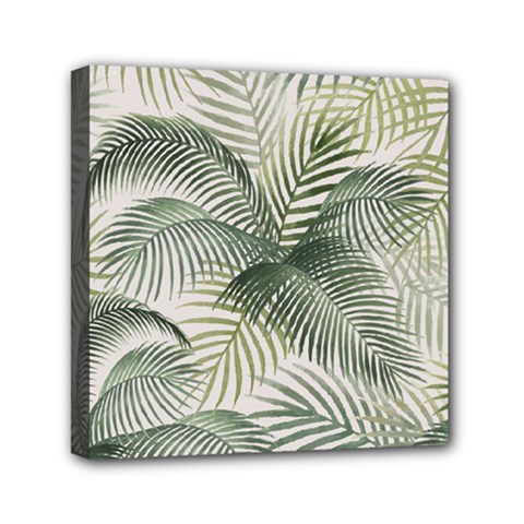 Vector Palm Leaves Pattern  Illustration Mini Canvas 6  X 6  (stretched) by Vaneshart