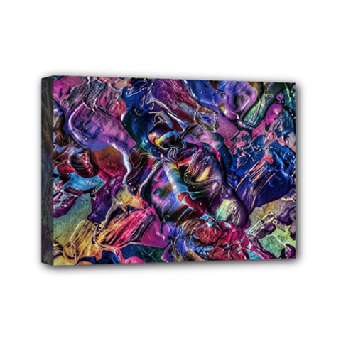 Multicolored Abstract Painting Mini Canvas 7  X 5  (stretched) by Vaneshart