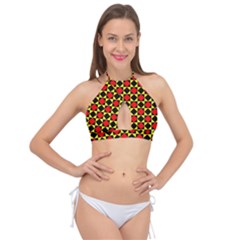 Rby 51 Cross Front Halter Bikini Top by ArtworkByPatrick