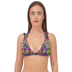 Abstract-a-4 Double Strap Halter Bikini Top by ArtworkByPatrick