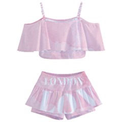 Paris, London, New York Kids  Off Shoulder Skirt Bikini by Lullaby