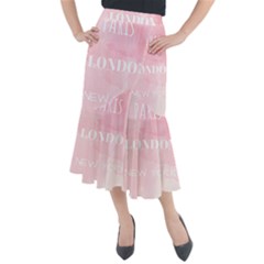 Paris, London, New York Midi Mermaid Skirt by Lullaby