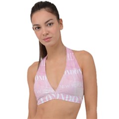 Paris Halter Plunge Bikini Top by Lullaby