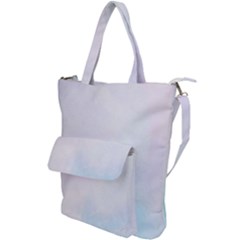 Pink Blue Blurry Pastel Watercolour Ombre Shoulder Tote Bag by Lullaby