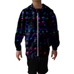 Stripes Background Black Colorful Kids  Hooded Windbreaker by Simbadda