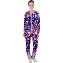 Paint Texture Purple Watercolor Casual Jacket And Pants Set by Simbadda