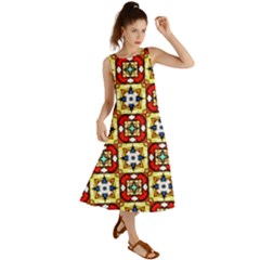 Church Pattern Church Texture Summer Maxi Dress by Simbadda