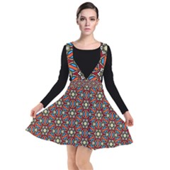 Pattern Stained Glass Church Plunge Pinafore Dress by Simbadda