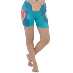 Vector Ice Lightweight Velour Yoga Shorts by Bajindul