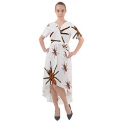 Insect Spider Wildlife Front Wrap High Low Dress by Mariart