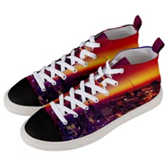 Buiding City Men s Mid-top Canvas Sneakers by Vaneshart