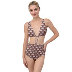 Coffee On Coffee Tied Up Two Piece Swimsuit by bloomingvinedesign