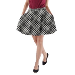 Sketchy Skulls Pattern A-line Pocket Skirt by bloomingvinedesign