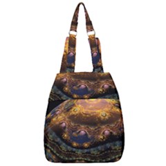 Fractal Cg Computer Graphics Sphere Fractal Art Water Organism Macro Photography Art Space Earth  Center Zip Backpack by Vaneshart