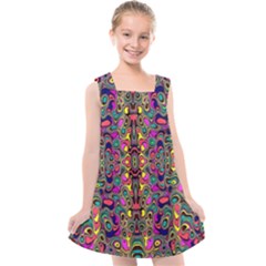 Abstract-a-7 Kids  Cross Back Dress by ArtworkByPatrick