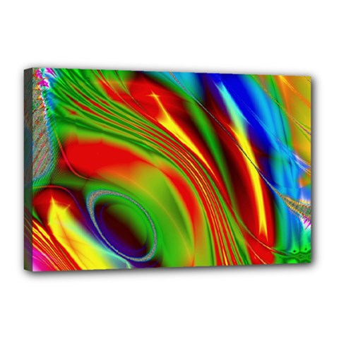 Artwork Digital Art Fractal Colors Canvas 18  X 12  (stretched) by Wegoenart