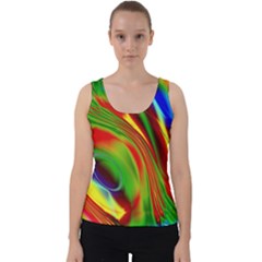 Artwork Digital Art Fractal Colors Velvet Tank Top by Wegoenart