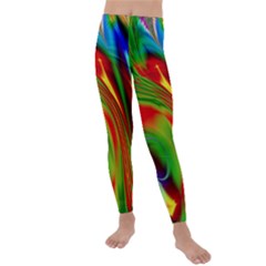 Artwork Digital Art Fractal Colors Kids  Lightweight Velour Leggings by Wegoenart