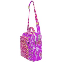 Digital Arts Fractals Futuristic Pink Crossbody Day Bag by Wegoenart
