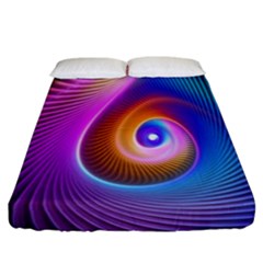 3d Abstract Fractal Bright Fitted Sheet (california King Size) by Vaneshart